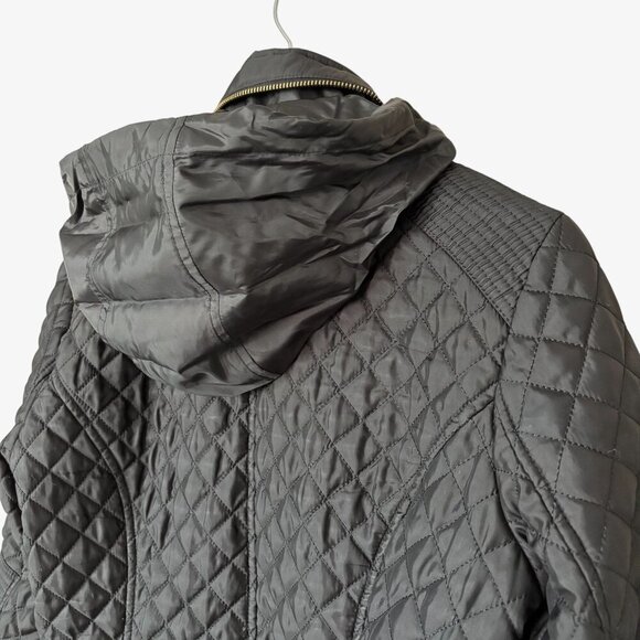 Michael Kors Quilted Black Jacket Womens Size Extra Small Preppy Winter Coat - Picture 7 of 16